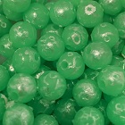Lit Green Iridescent Beads